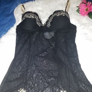 🆕 Cheetah Print Lingerie Set Size Medium Padded